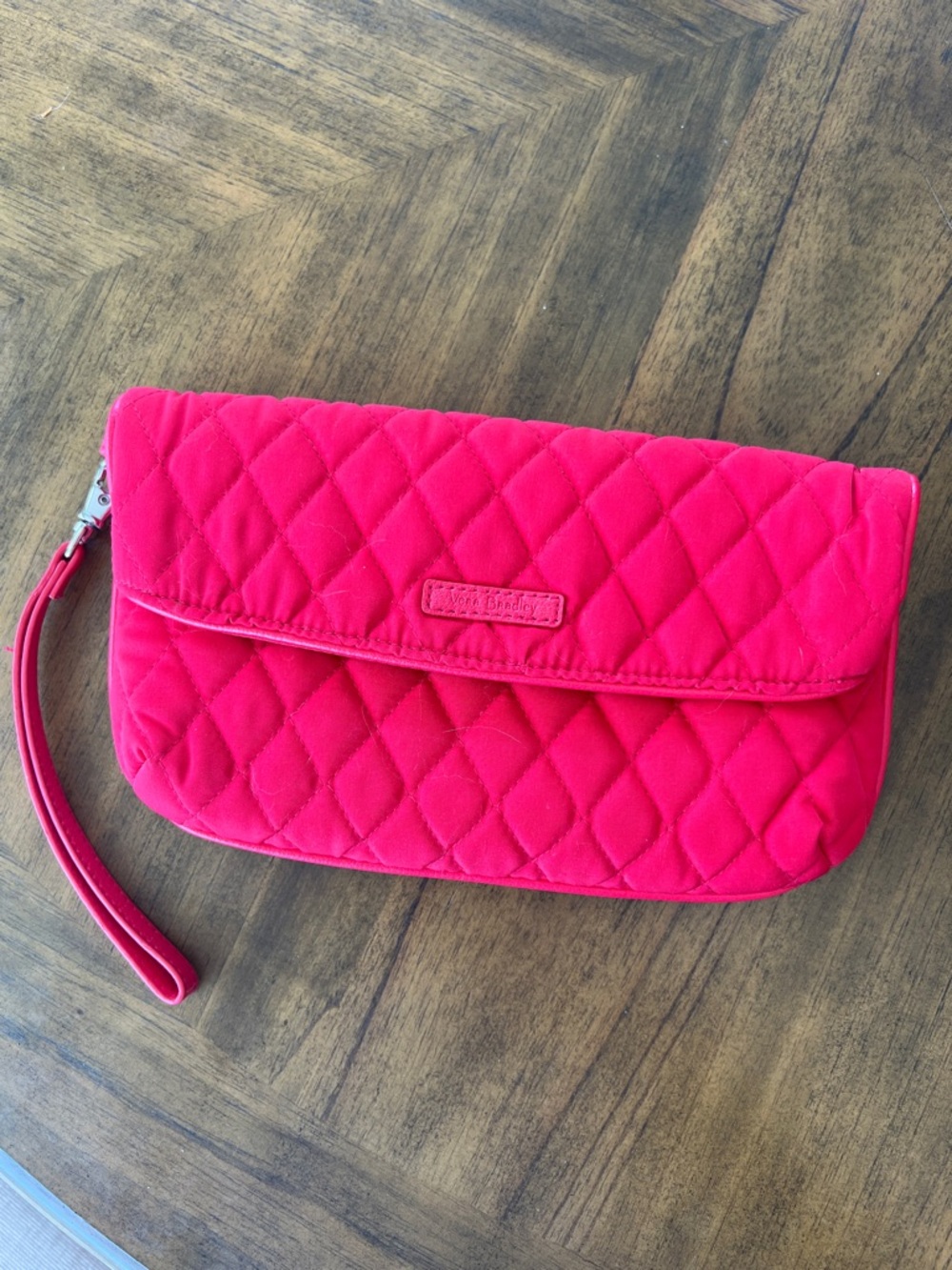 Vera Bradley Quilted Wristlet Clutch - Bright Coral Red